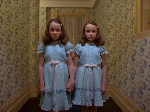 The Shining - The two girls as viewed in the bathroom scene