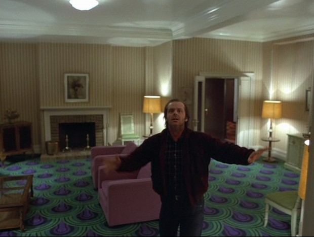 The Shining - Jack backing down the stairs in Room 237