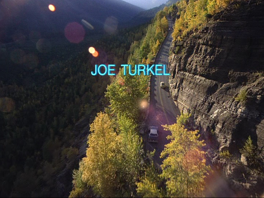 The Shining - Joe Turkel title and the black and white sedan