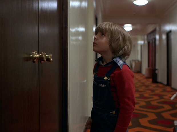 The Shining - Danny looking up at the door before he sees the girls