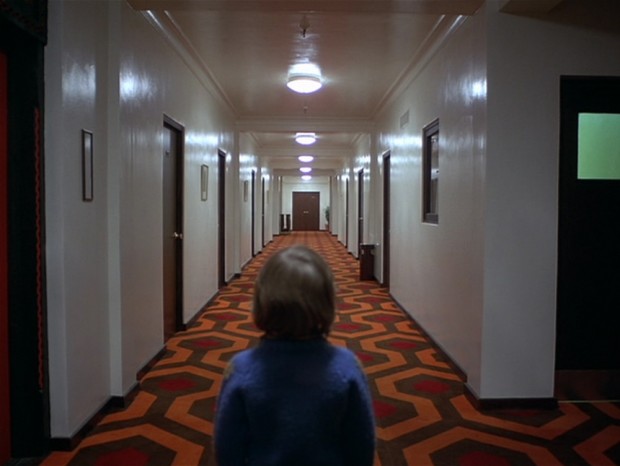 The Shining - Looking down the hall from behind Danny